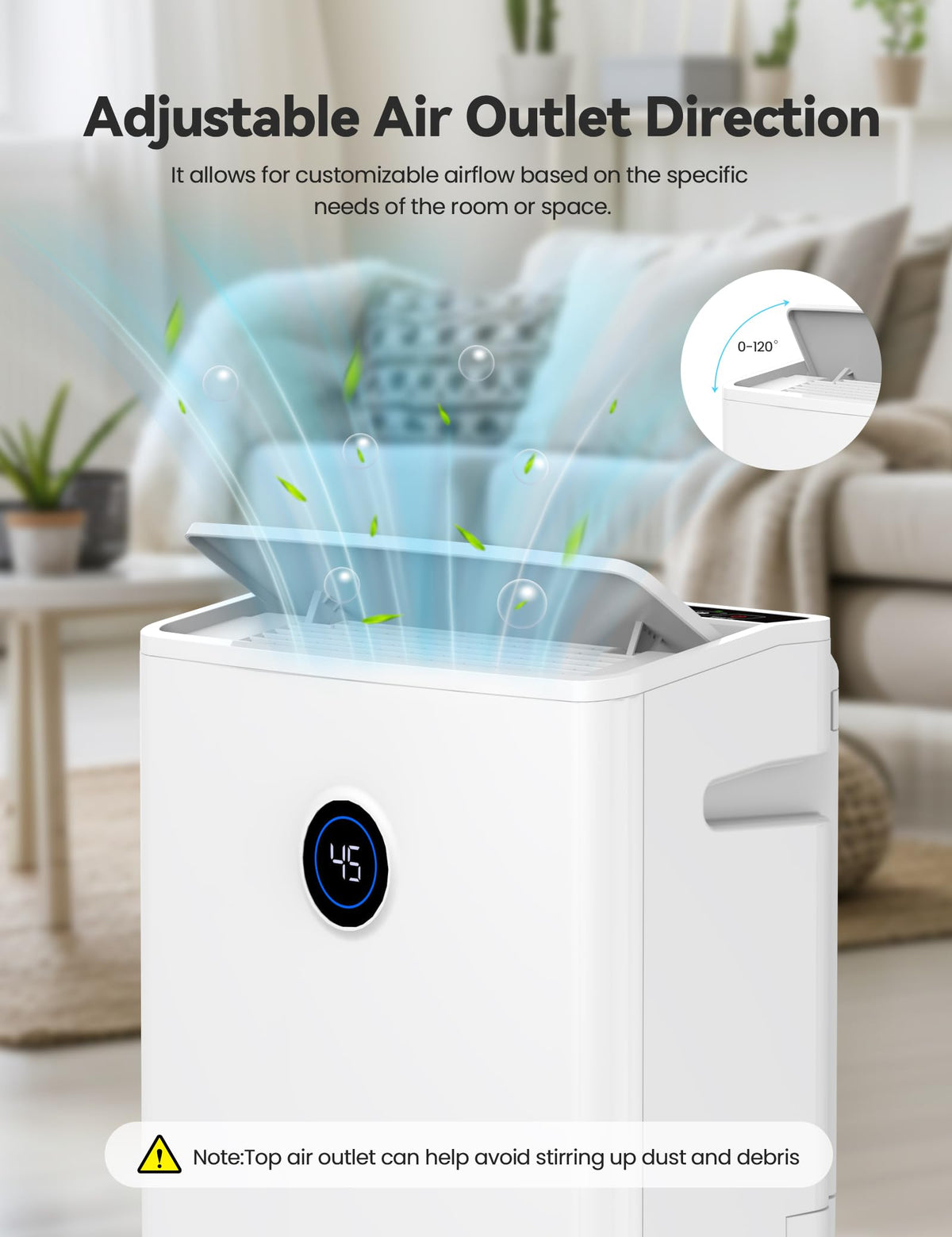 4500 Sq. Ft 50-70 Pints Dehumidifier with Drain Hose and 5L Water Tank M5590