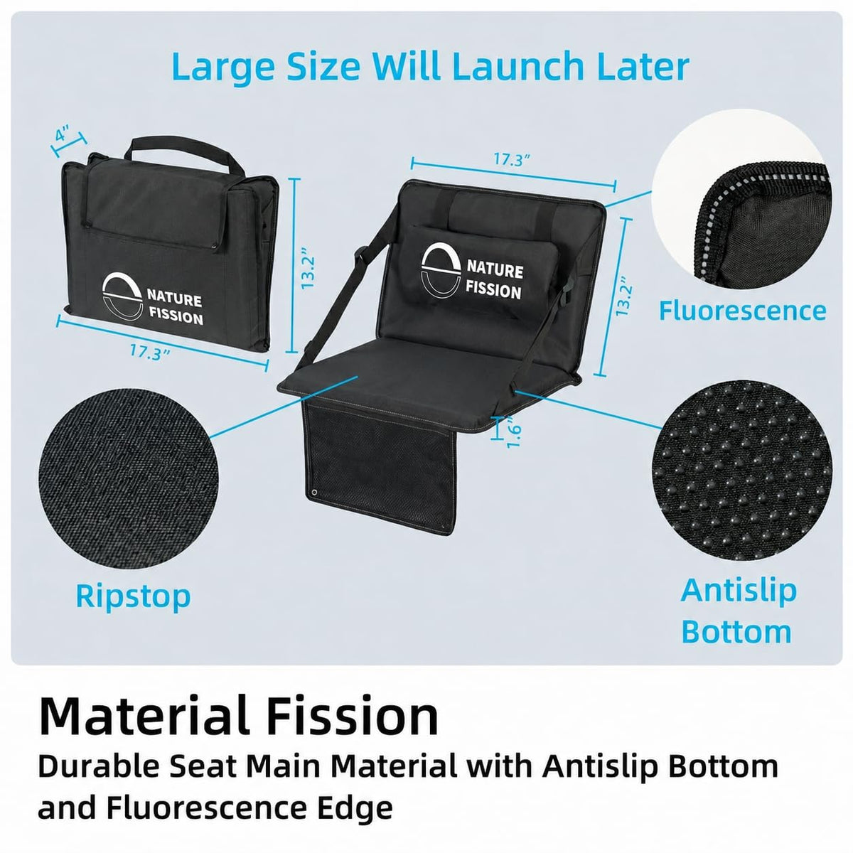Foldable Portable Stadium Seat with Back and Lumbar Support X6439