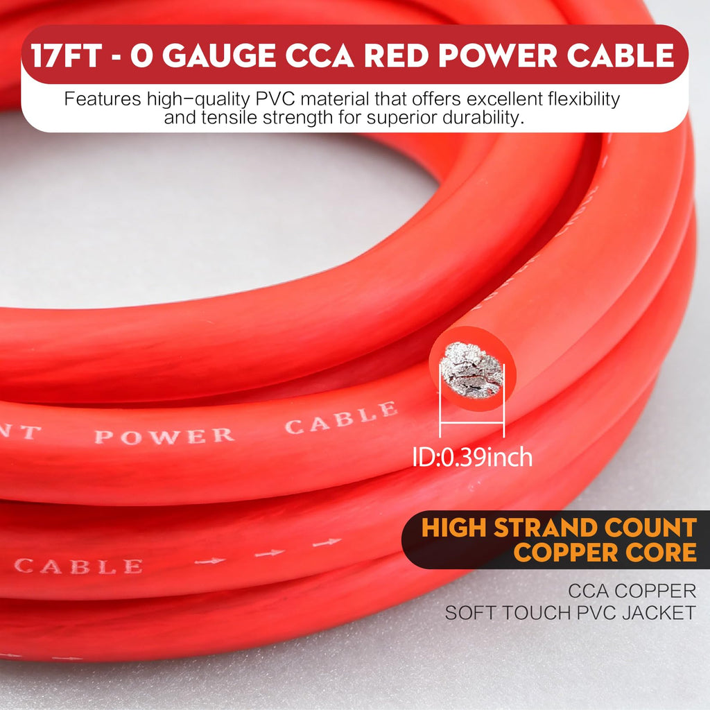 0 Gauge Amp Wiring Kit, 3000 Watt Car Amplifier Installation Wiring Kit R939