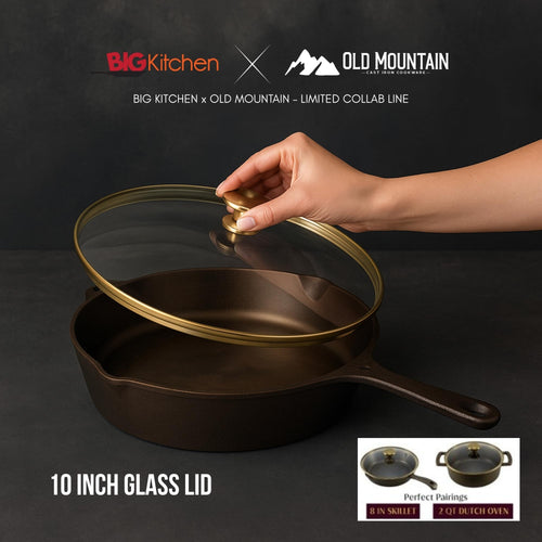 10" Tempered Glass Lid with Steam Vent & Stainless Steel Rim V433494