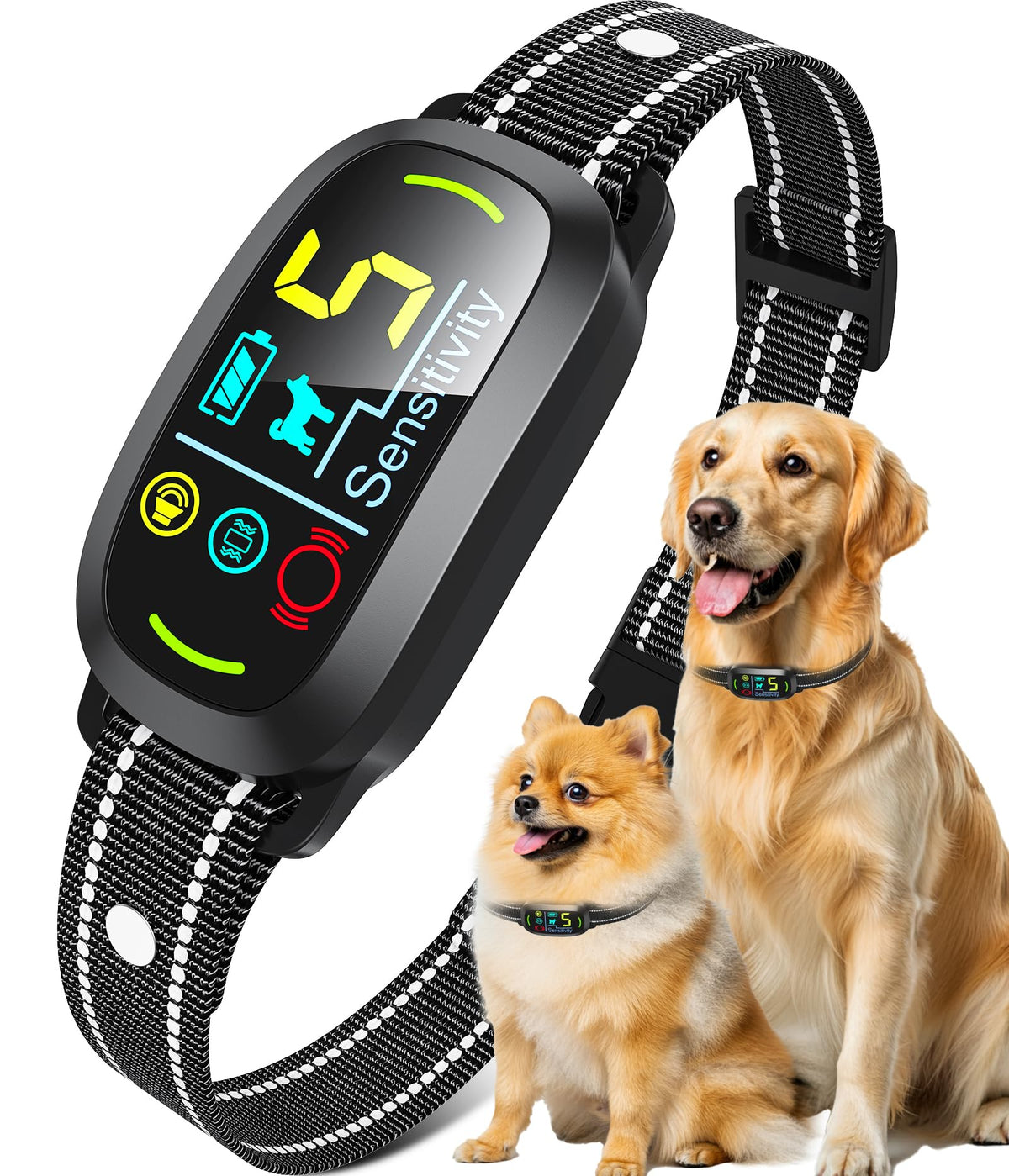 Black Dog Bark Collar with 5 Training Modes D267