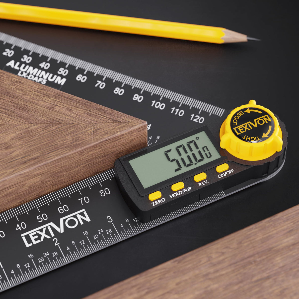 Aluminum Digital Angle Finder Gauge 10-inch 250mm Protractor S117410