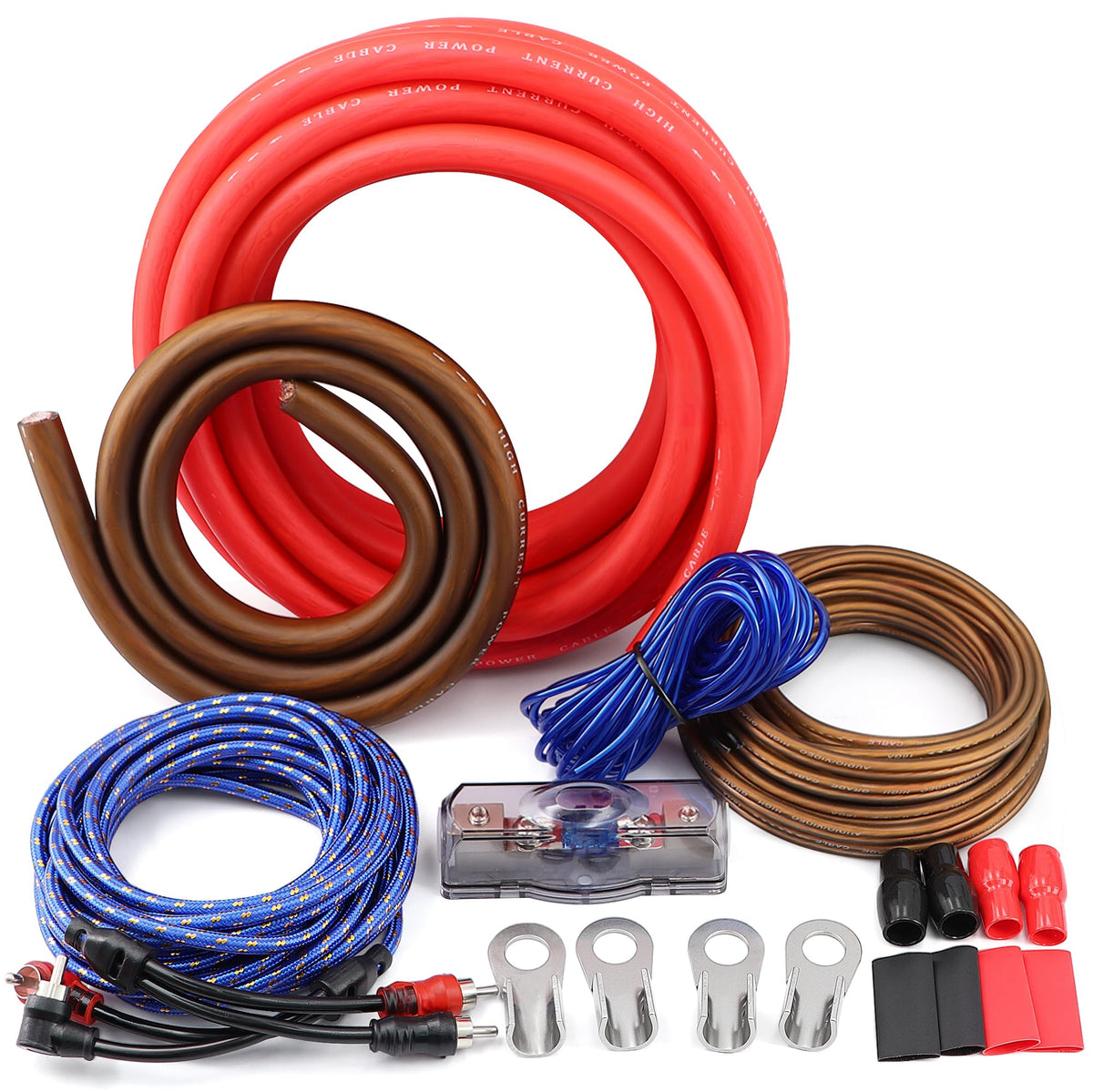 0 Gauge Amp Wiring Kit, 3000 Watt Car Amplifier Installation Wiring Kit R939