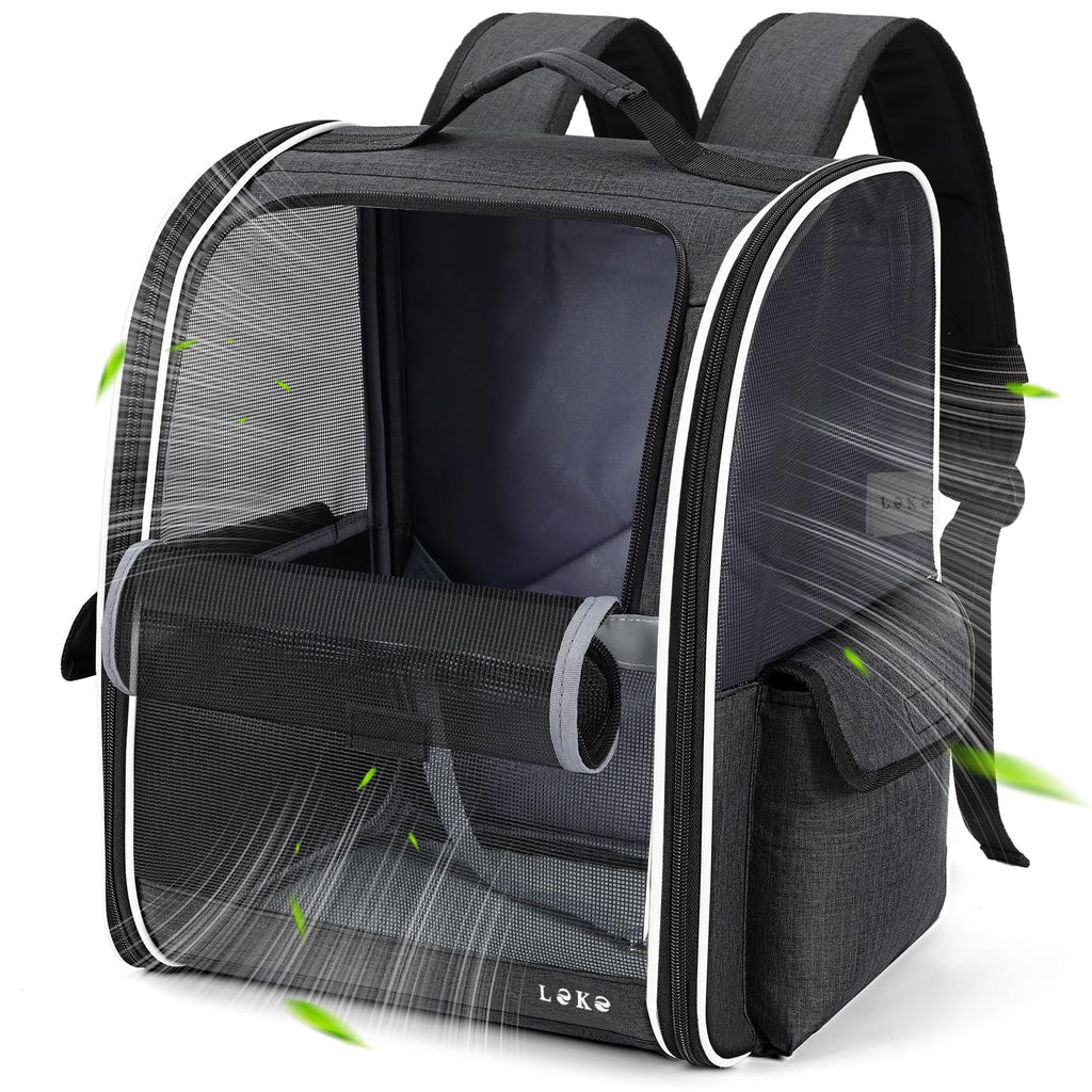 Dog Carrier Backpack for Small Medium Dogs Cats up to 18 lbs, Breathable Pet Backpack Carrier with 3 Entrances W888