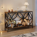 Narrow Sofa Table 47.2 Inch Industrial Console Table with Storage R99988