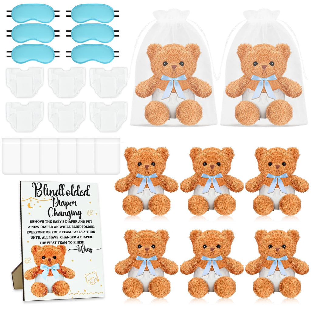 25 Pack Baby Shower Games Blindfold Diaper Changing Kit G902674