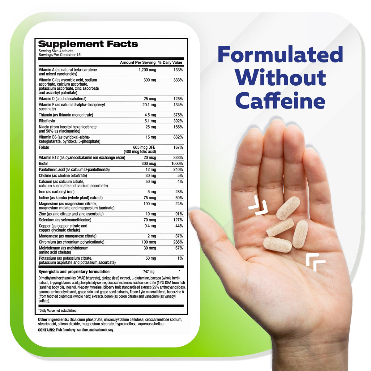 120 Count Brain Supplement Multivitamin Q5070