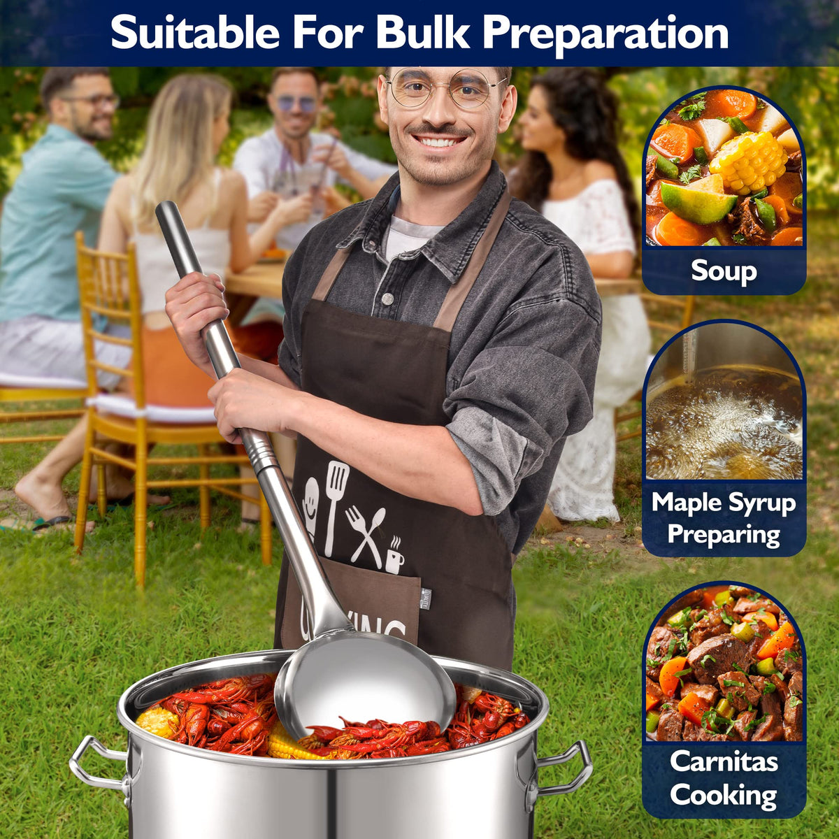40 Quart Stainless Steel Stockpot with Basket and Steam Rack B853