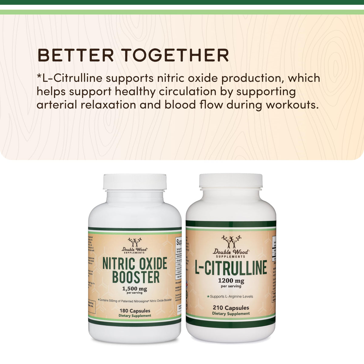 Nitric Oxide Booster, Nitrosigine + Citrulline, 180 Capsules B62440