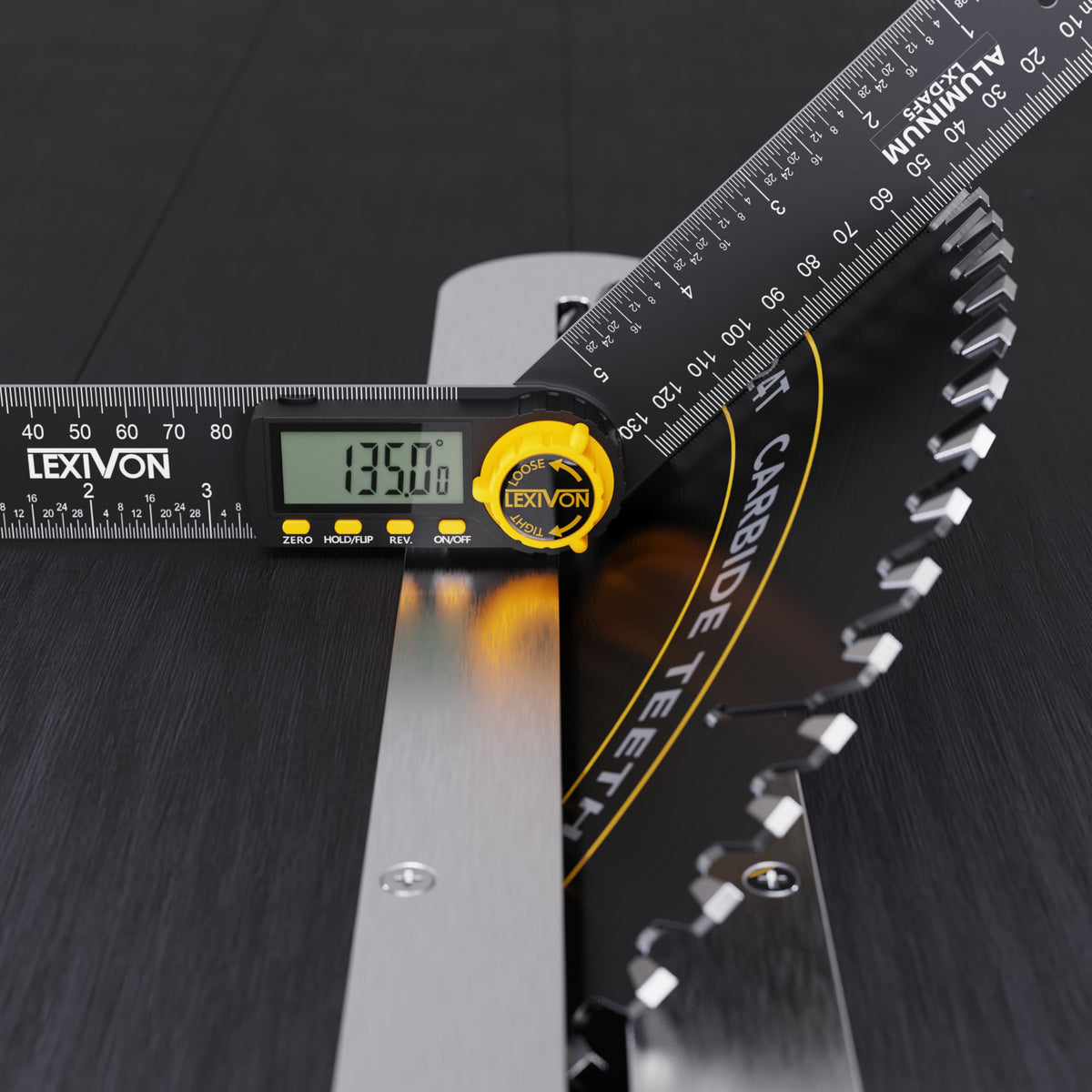 Aluminum Digital Angle Finder Gauge 10-inch 250mm Protractor S117410