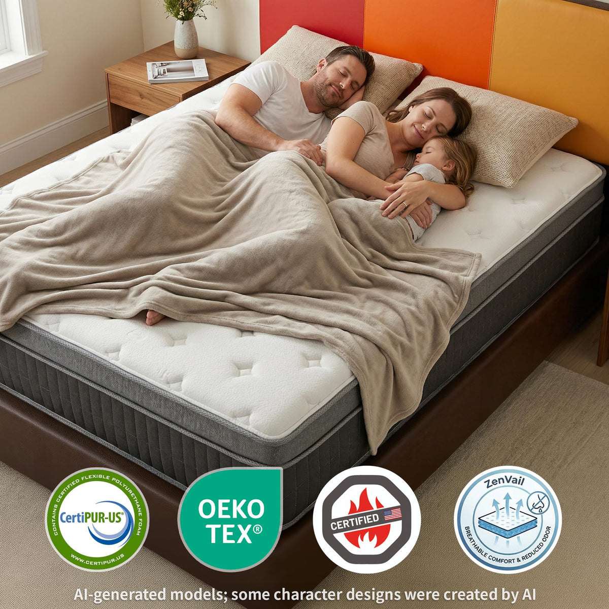 Full Size 12 Inch Medium Firm Hybrid Mattress I483798