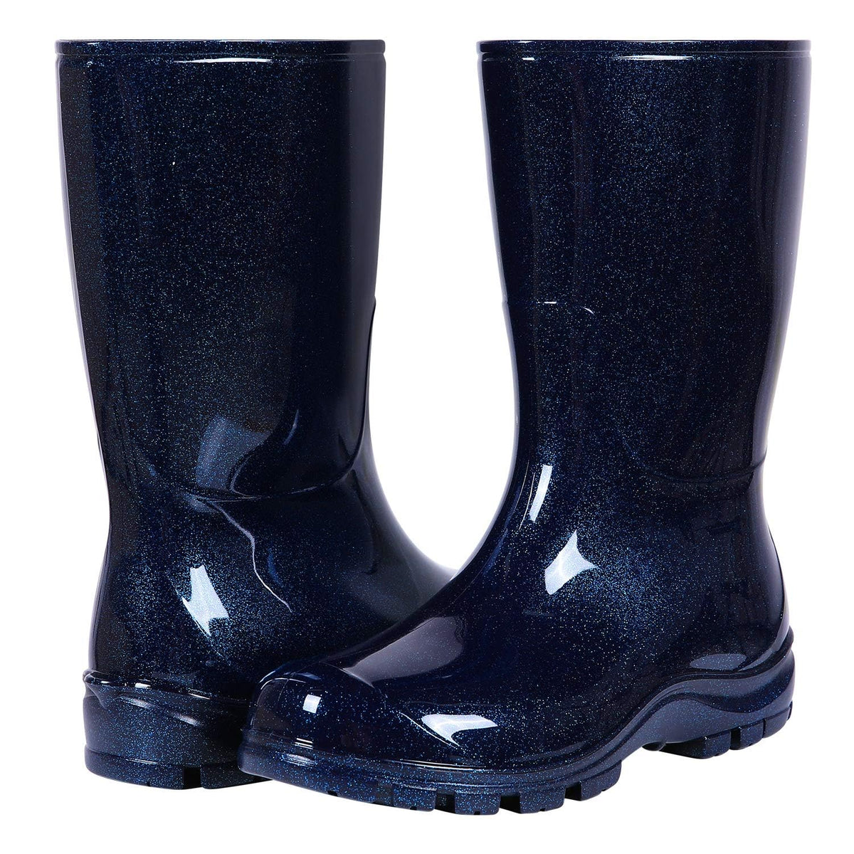 Women's Mid Calf Waterproof Rubber Rain Boots F2602