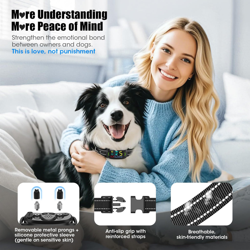 Black Dog Bark Collar with 5 Training Modes D267