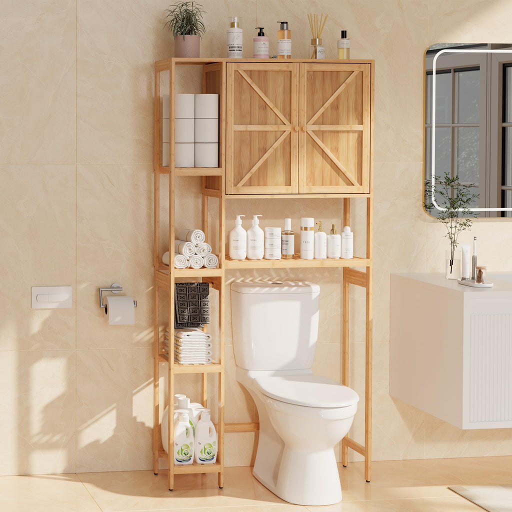 Bamboo Over-the-Toilet Storage Cabinet with Shelves Z2483