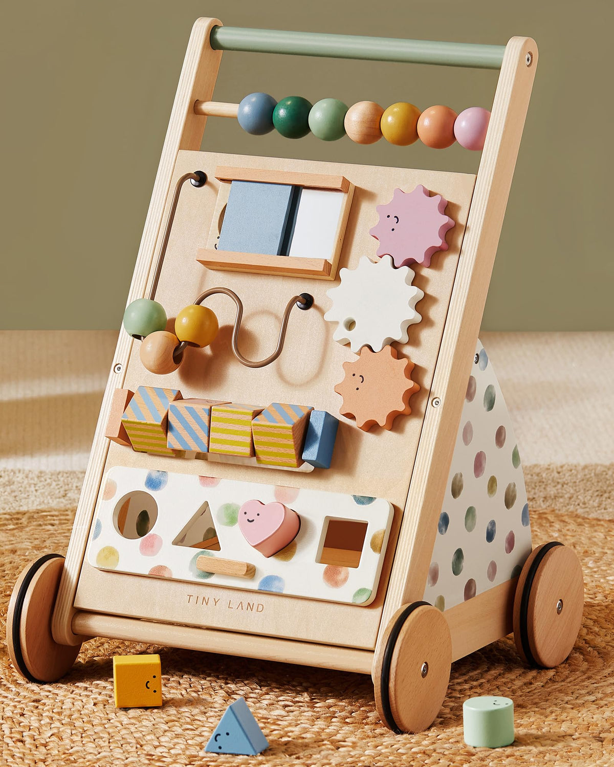Wooden Baby Walker with Activity Center R83556