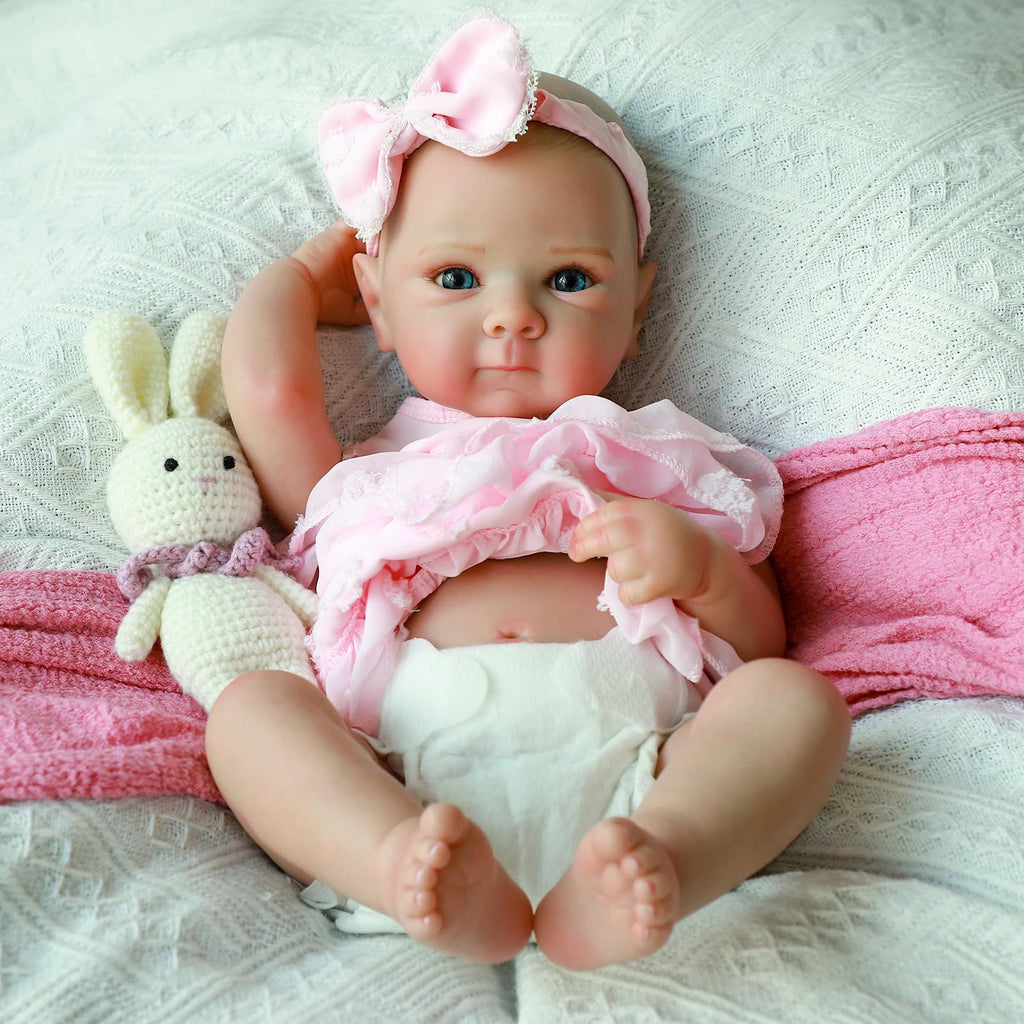 20 Inch Realistic Lifelike Newborn Baby Doll Girl with Vinyl Body J1959