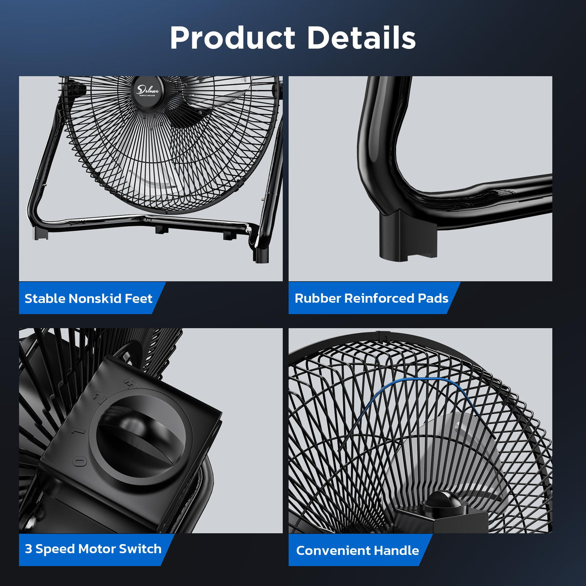 20-Inch 3-Speed High Velocity Industrial Floor Fan K82941