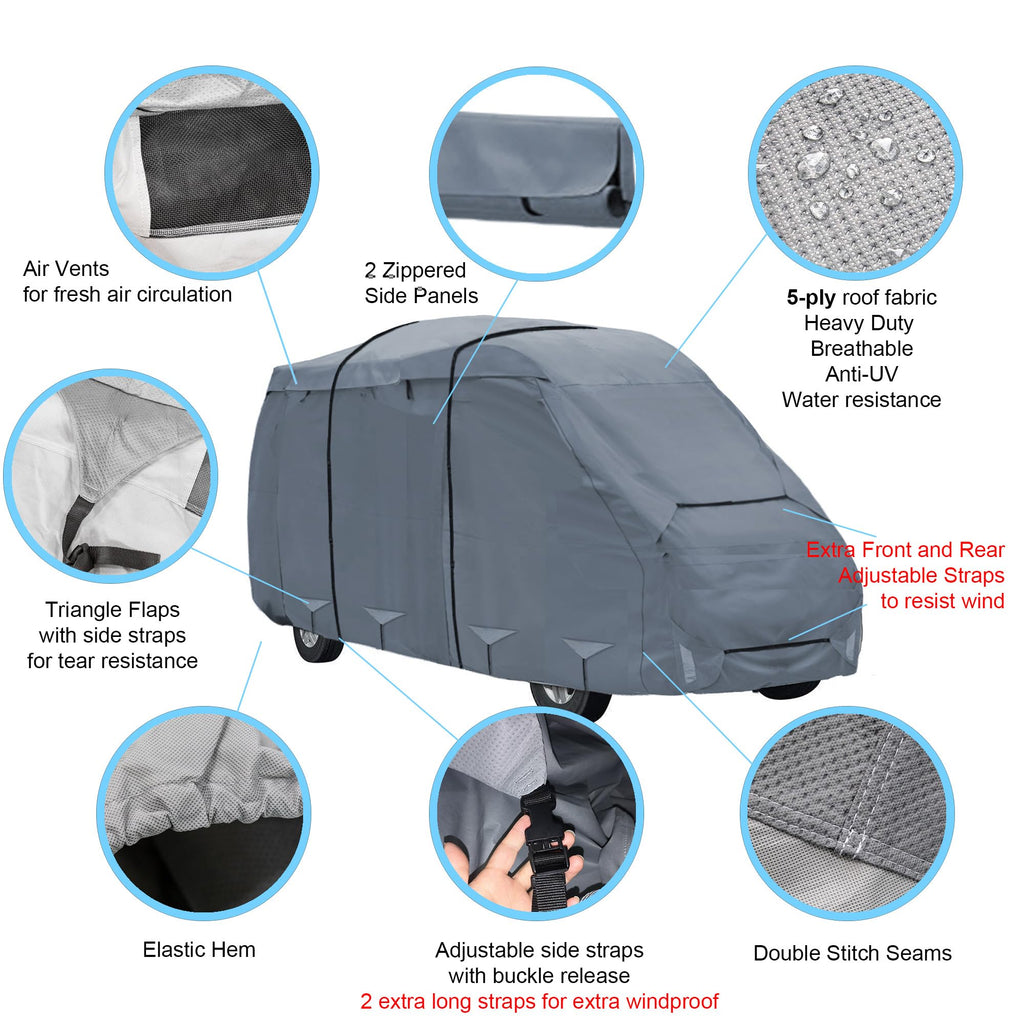 Class B RV Cover 17-20ft Water-Resistance Heavy Duty Multi-Layer Top E52473