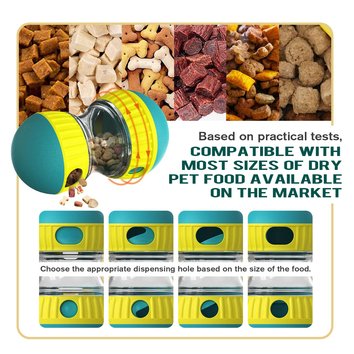 Adjustable Treat Dispensing Dog Puzzle Toy R8275