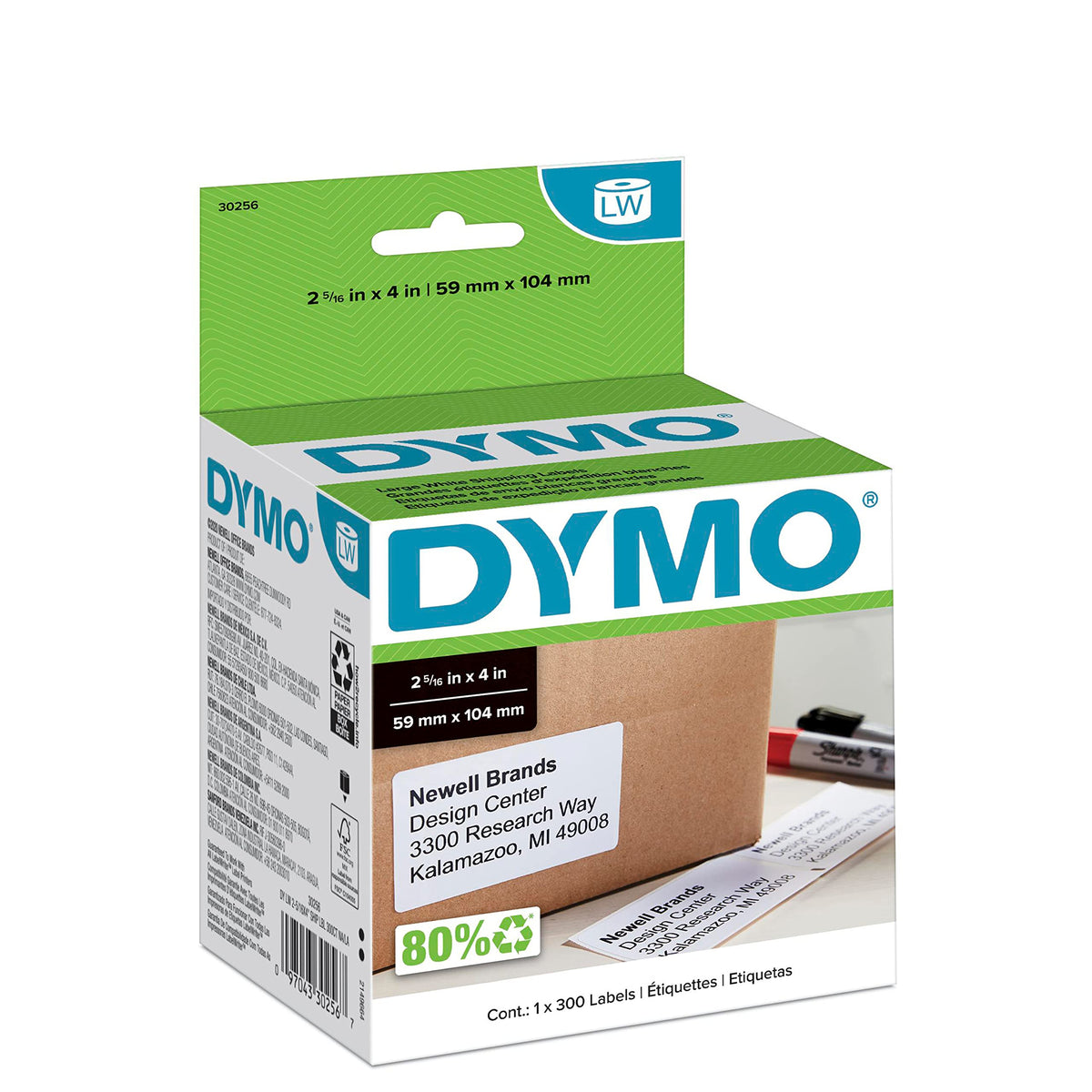 Large Shipping Labels 2-5/16" x 4" 1 Roll of 300 C572