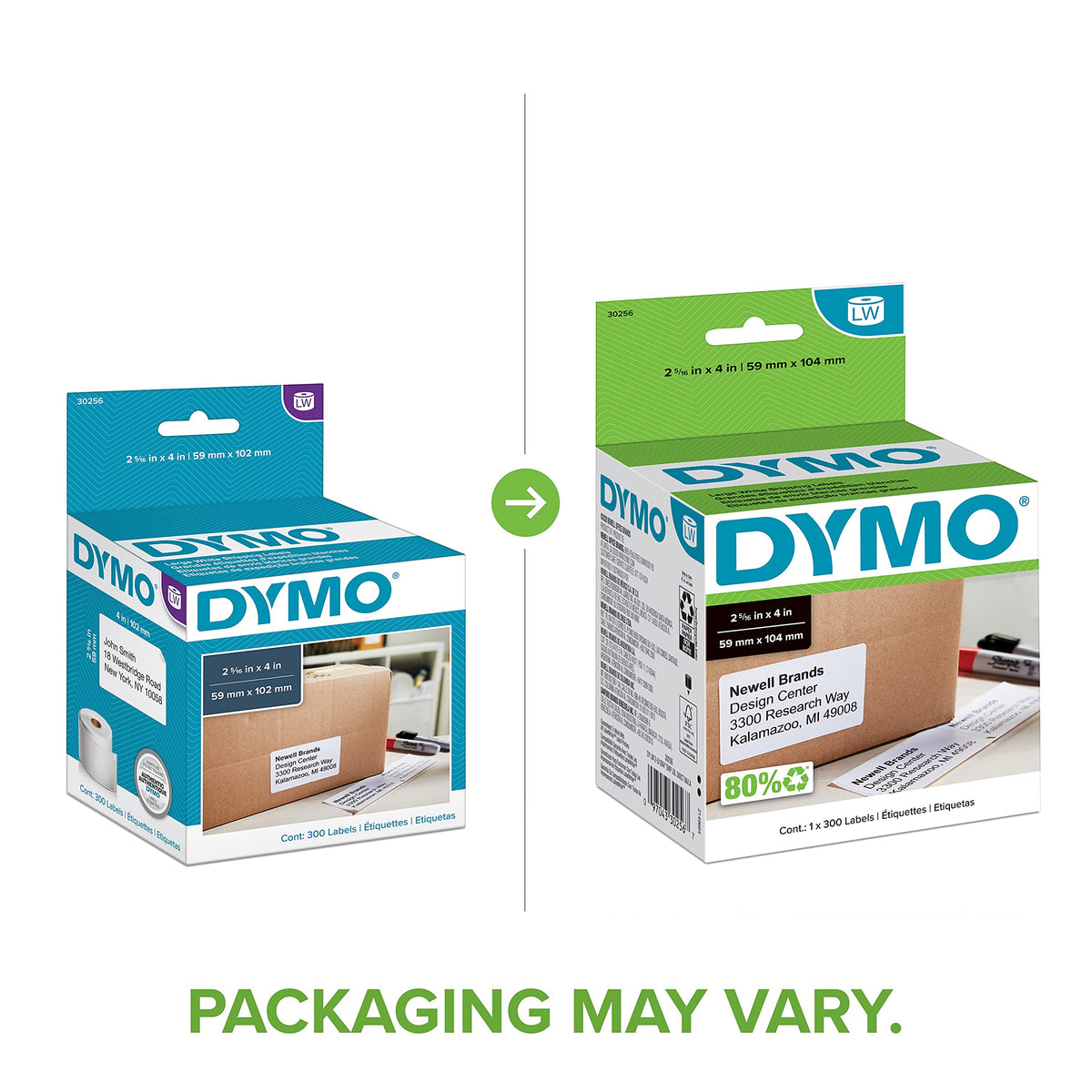 Large Shipping Labels 2-5/16" x 4" 1 Roll of 300 C572