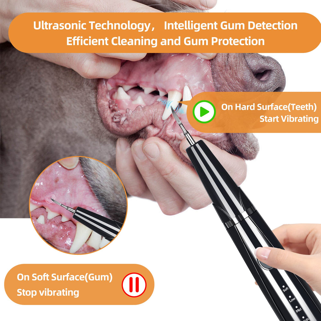 Ultrasonic Pet Tooth Cleaner Kit with LED Light V4674