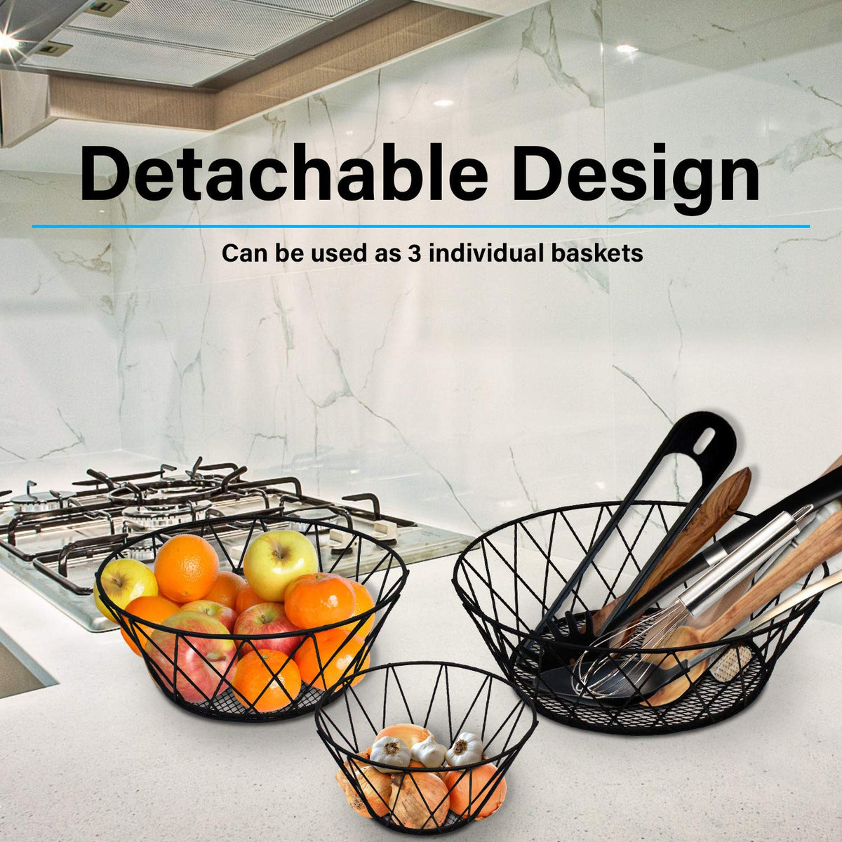3 Tier Hanging Kitchen Fruit Basket I6941
