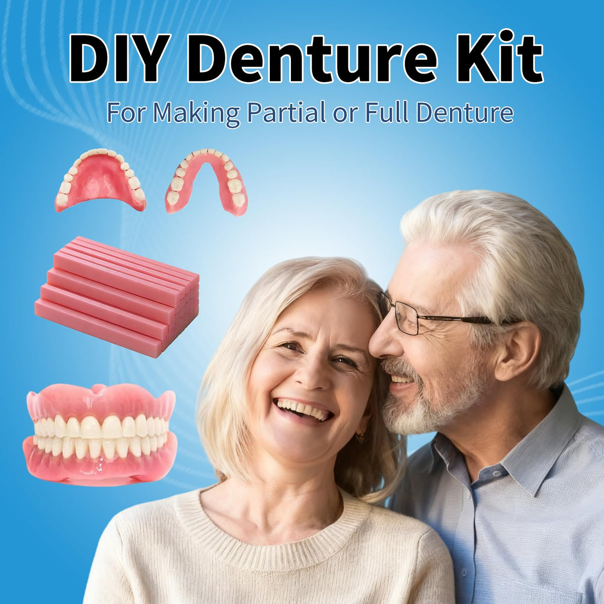 DIY Denture Full Set of Top and Bottom Fake Teeth B691