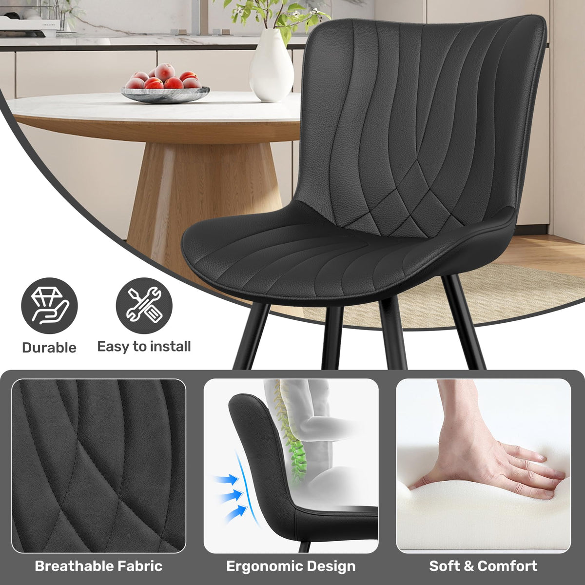 PU Leather Dining Chair Set of 4 G664442
