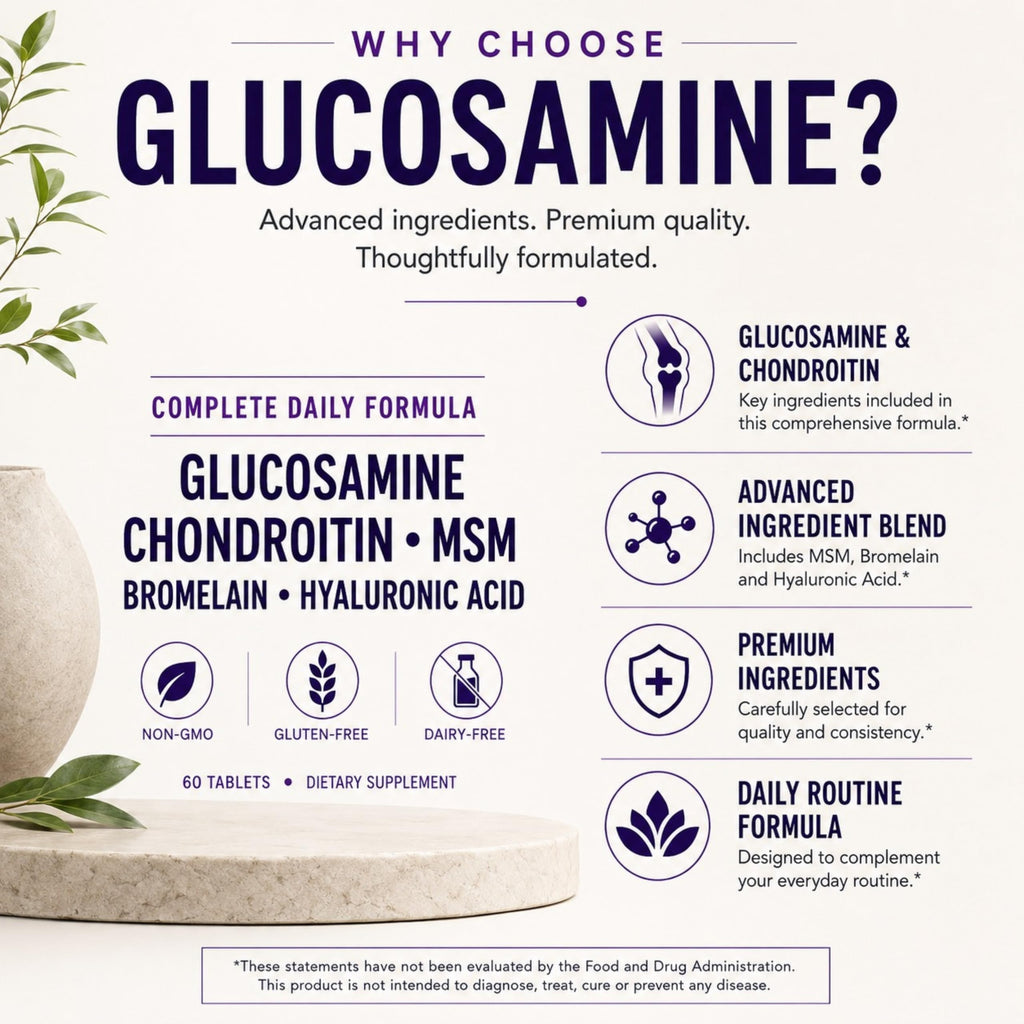 Glucosamine Chondroitin MSM Dietary Supplement 60 Tablets J5367
