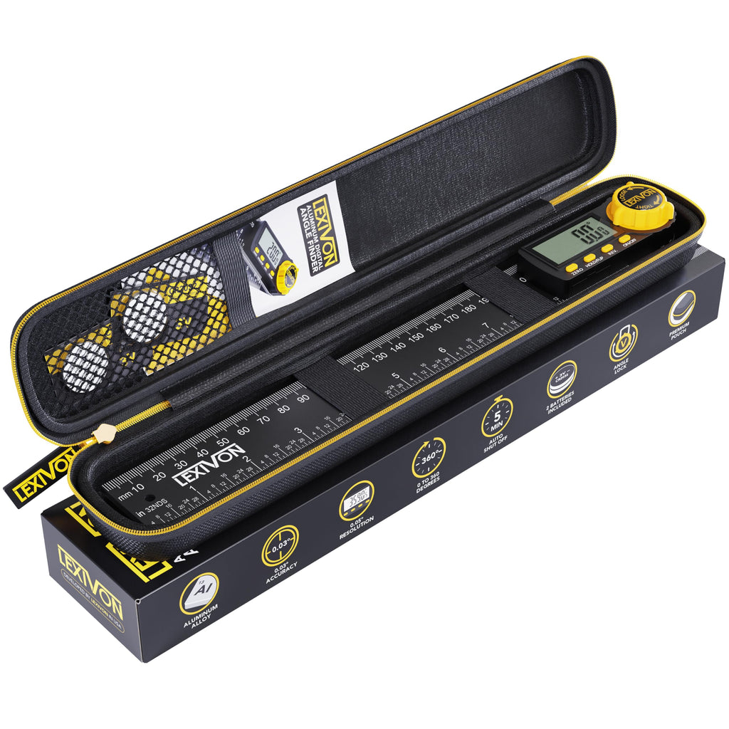 Aluminum Digital Angle Finder Gauge 10-inch 250mm Protractor S117410