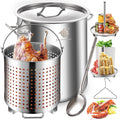 40 Quart Stainless Steel Stockpot with Basket and Steam Rack B853