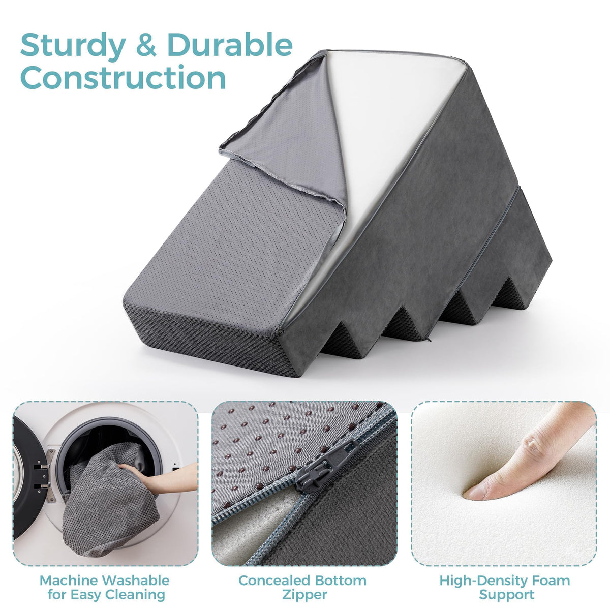Detachable Non-Slip Grey Dog Stairs R8391