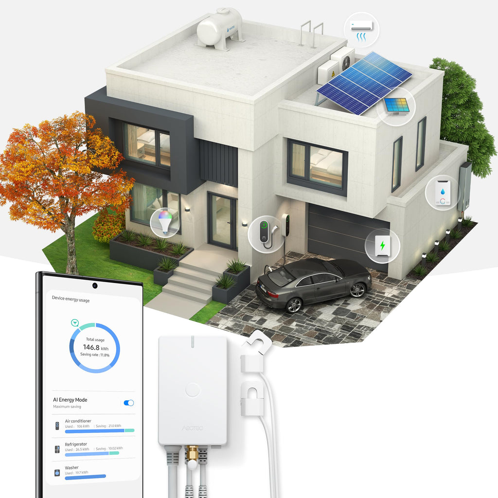 Home Energy Meter 8 Z-Wave Long Range 2x200A Clamp-On Sensor K418