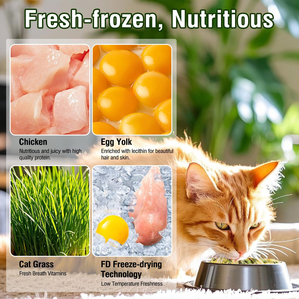 Freeze Drying Cat Grass Treats with Chicken & Egg Yolk 2.3 oz A406839