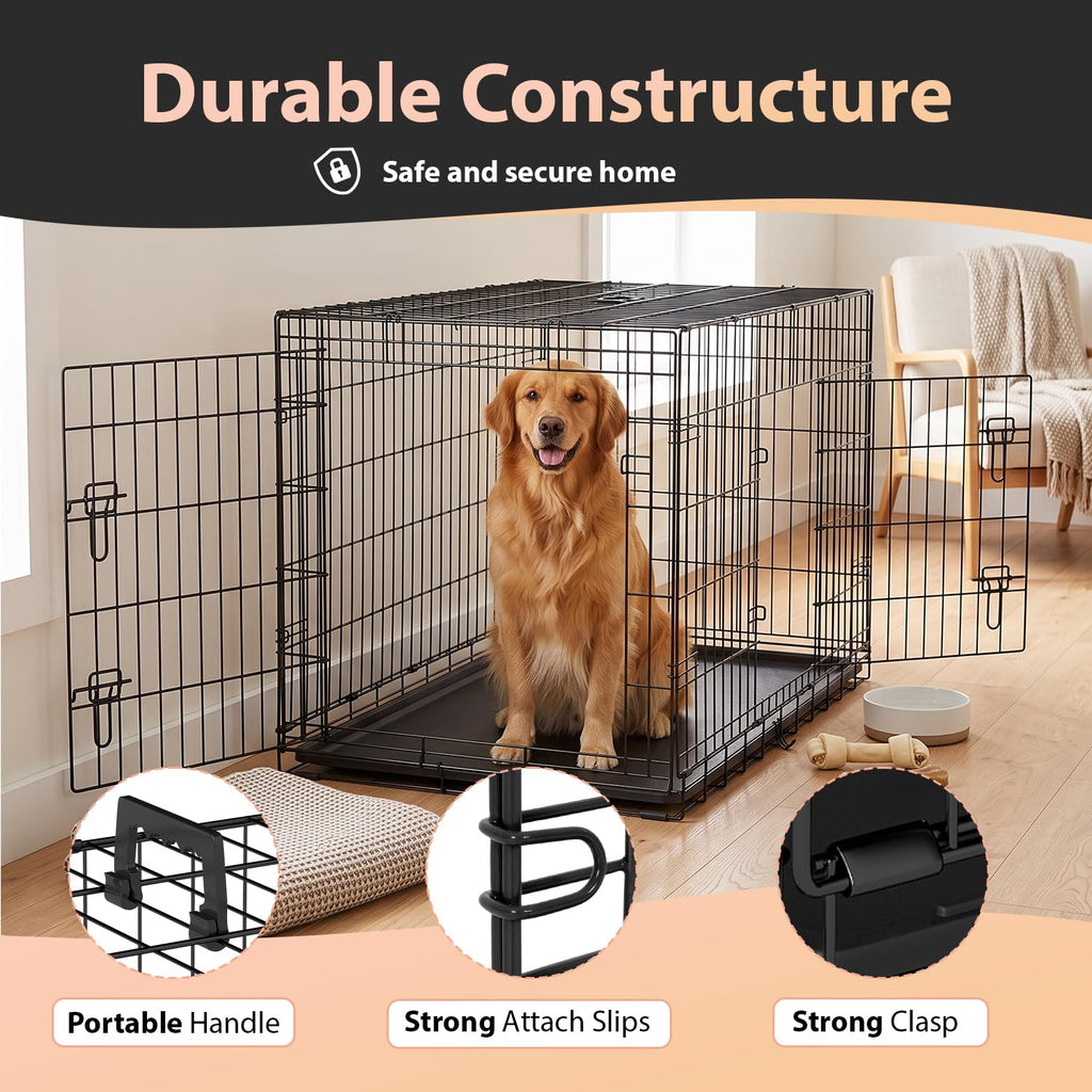 48" Double Door Crate Kennel with Divider J812626