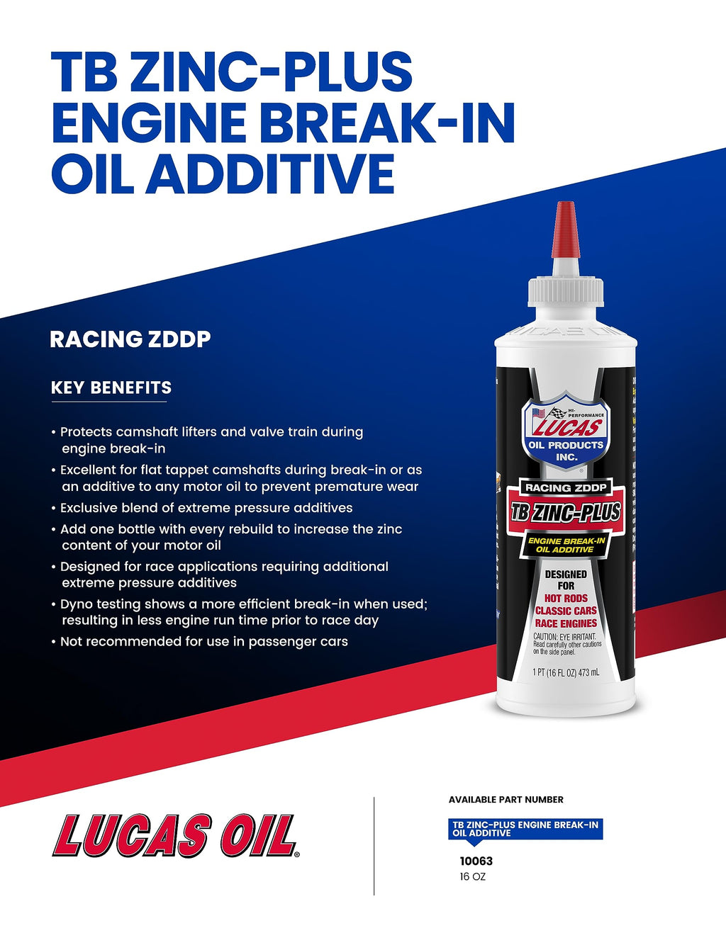 16 Ounce Engine Break in Oil Additive L801