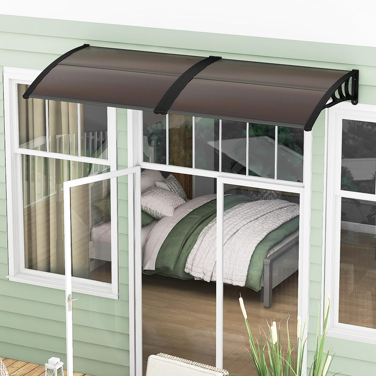 46" x 38" Polycarbonate Door Awning Canopy O3700