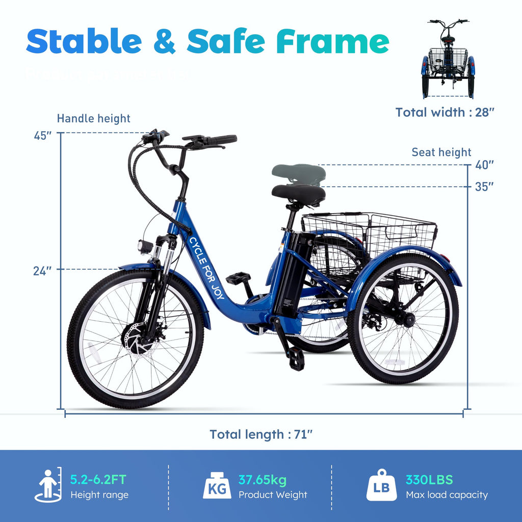 3 Wheel Electric Bike K438