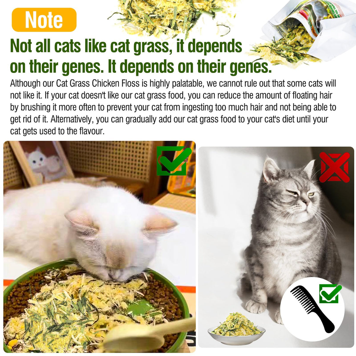 Freeze Drying Cat Grass Treats with Chicken & Egg Yolk 2.3 oz A406839