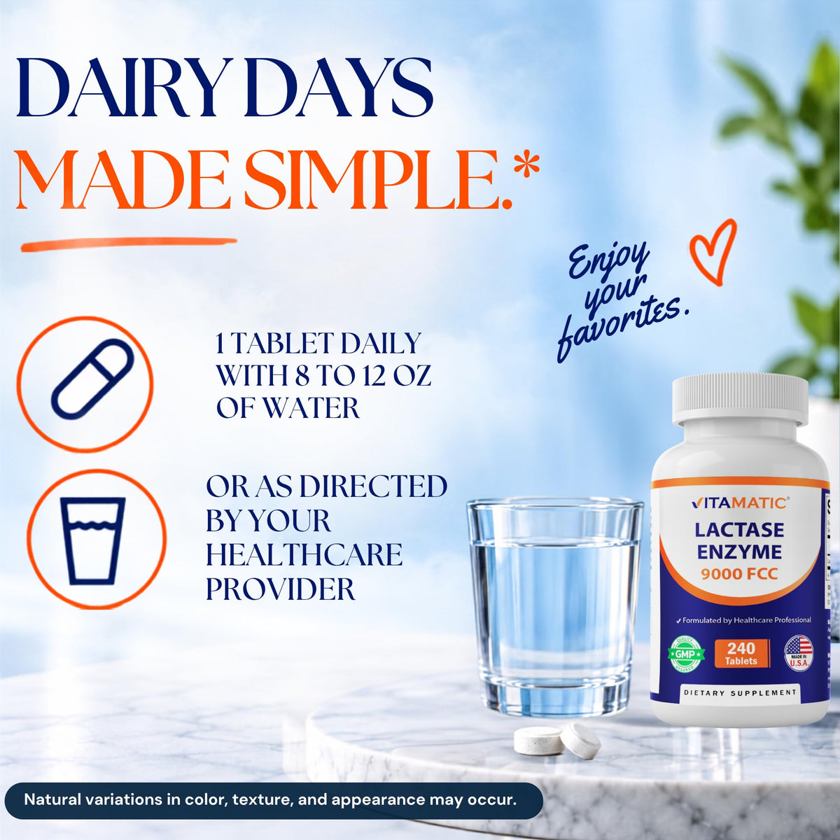 Lactase Enzyme 9000 FCC 240 Tablets P85212