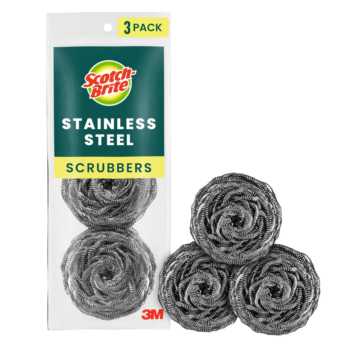 Stainless Steel Scrubbers 3 Pack K979