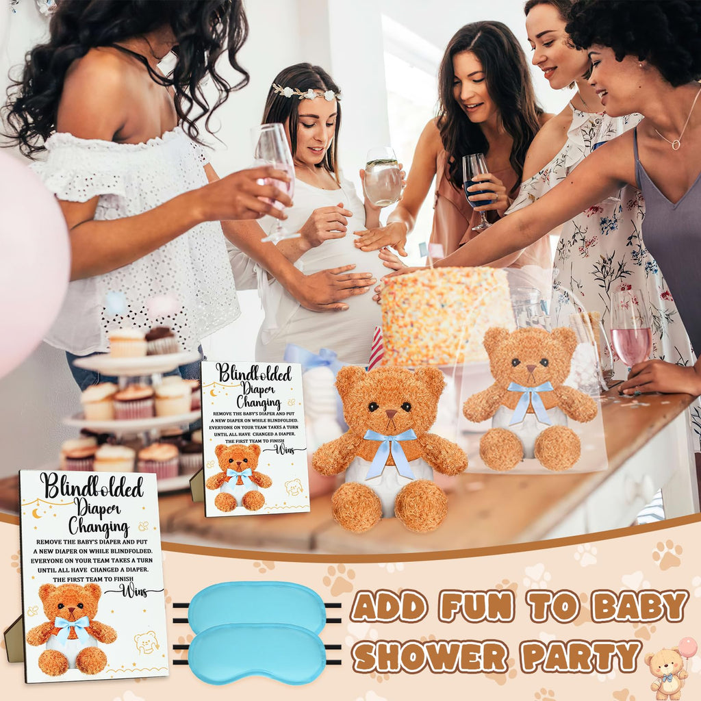 25 Pack Baby Shower Games Blindfold Diaper Changing Kit G902674