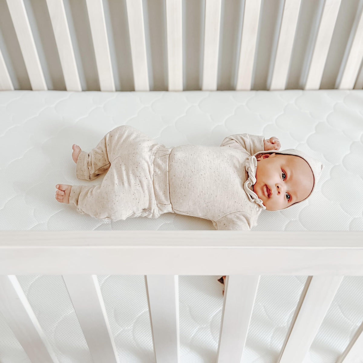 White Waterproof Crib Mattress Z5914