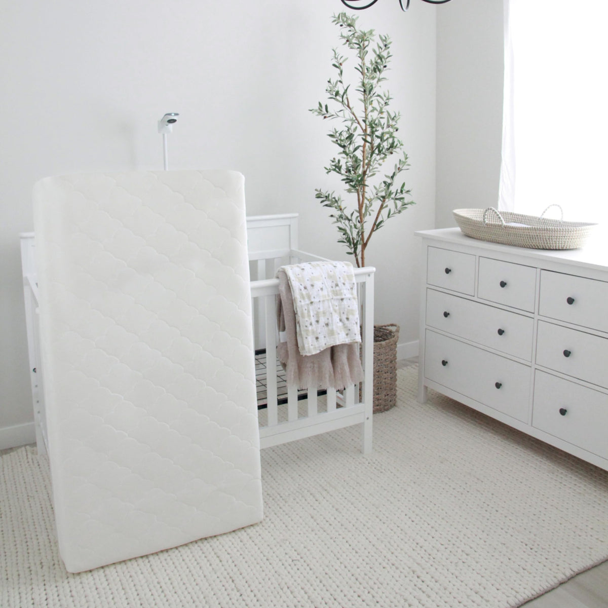 White Waterproof Crib Mattress Z5914