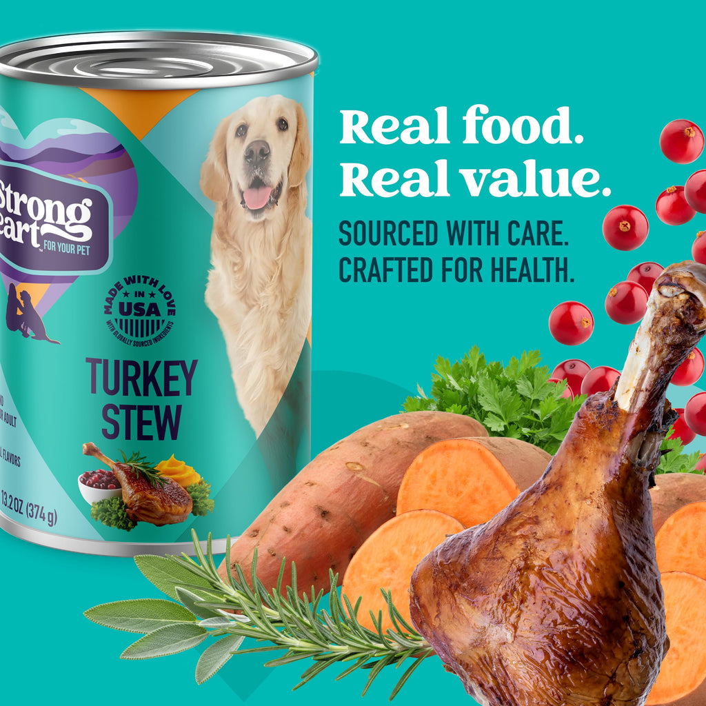 Turkey Stew Wet Dog Food 13.2 oz Can Pack of 12 L381