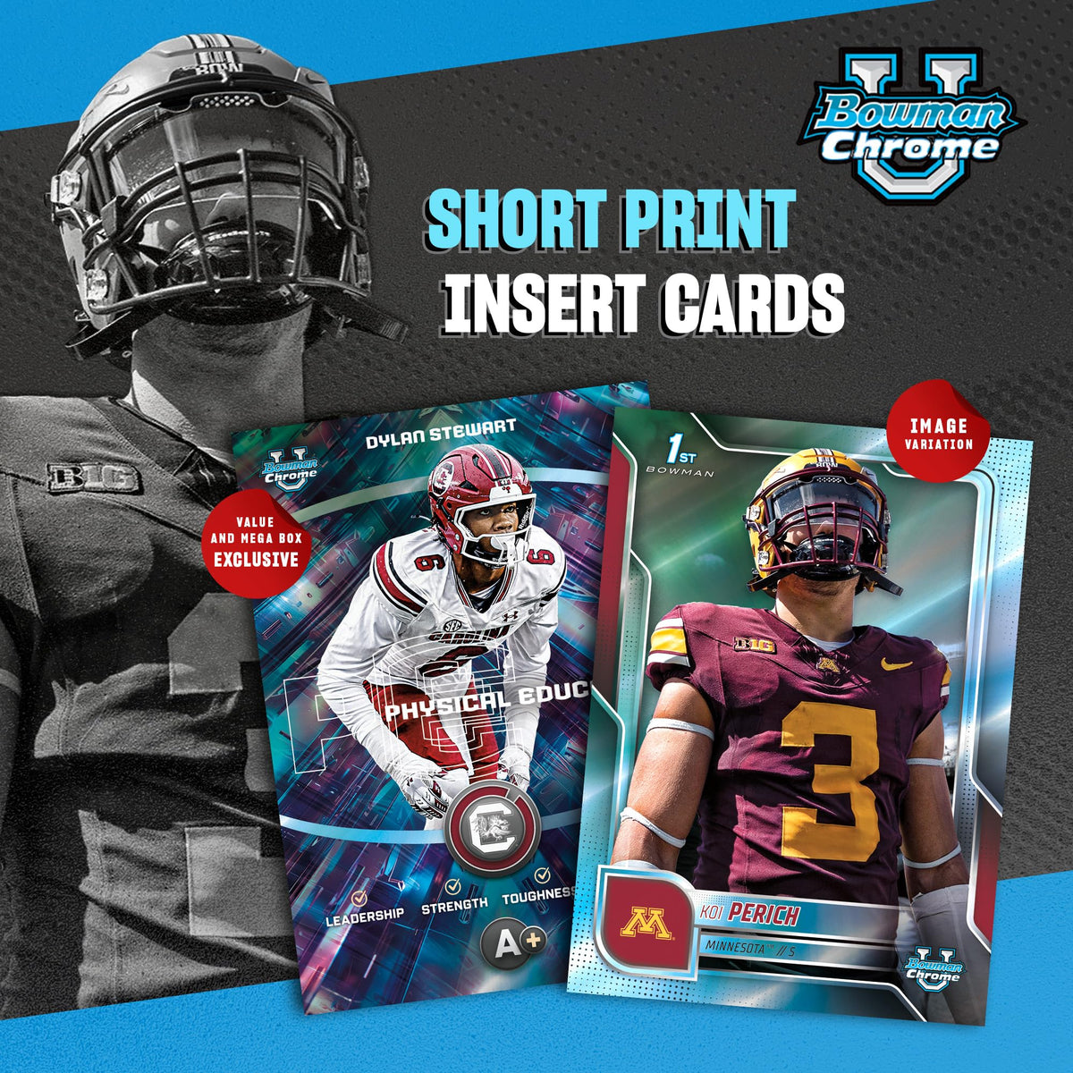2025 Bowman University Chrome NCAA Football Value Box L676007