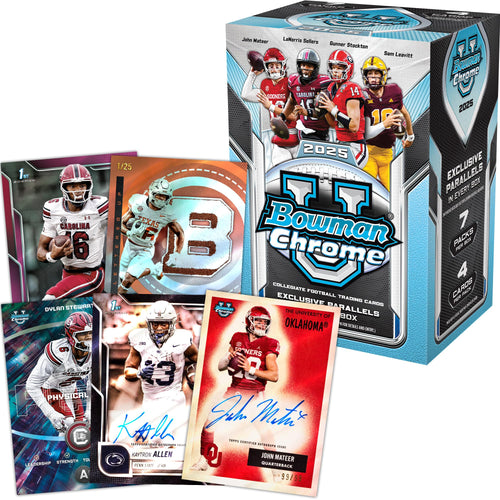 2025 Bowman University Chrome NCAA Football Value Box L676007