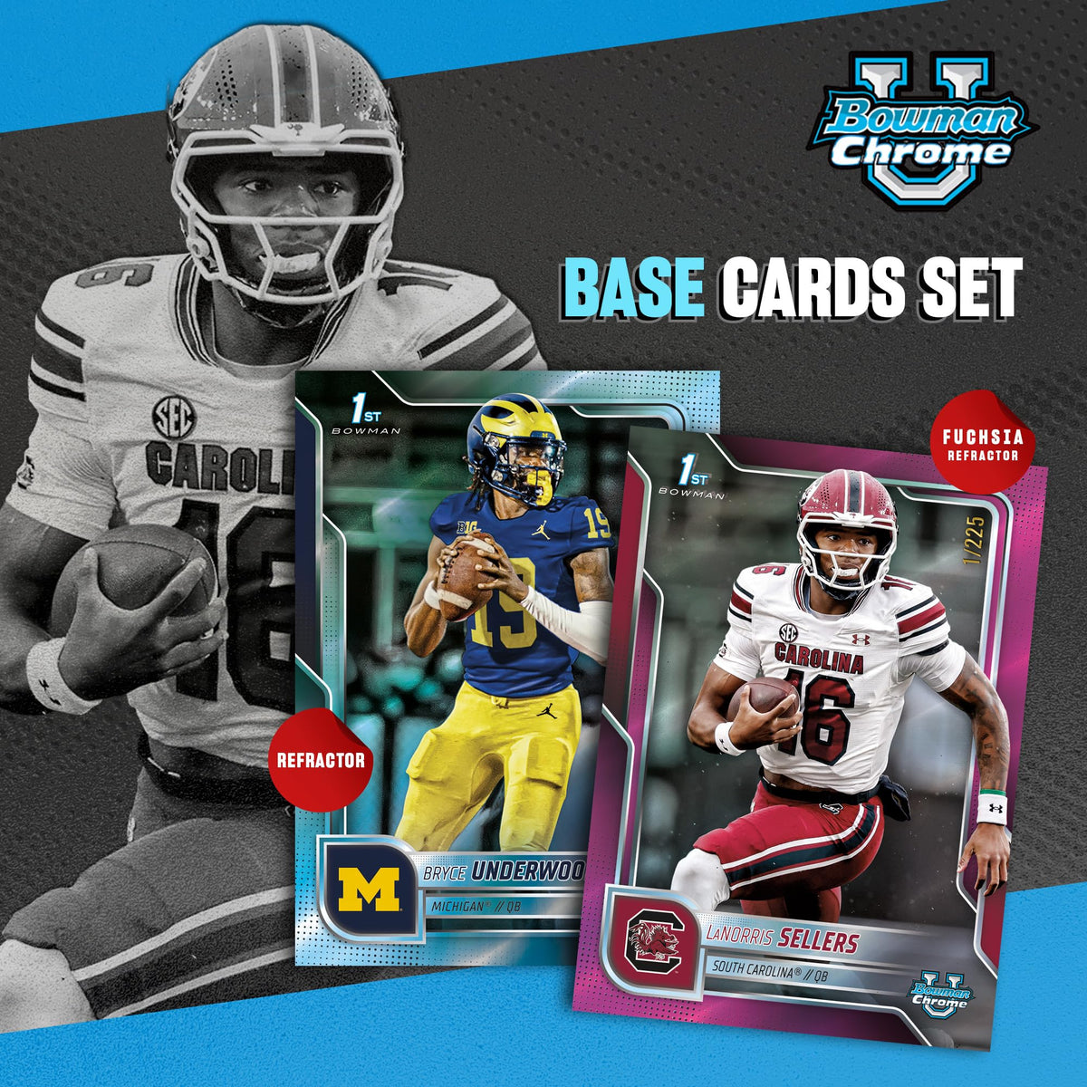 2025 Bowman University Chrome NCAA Football Value Box L676007