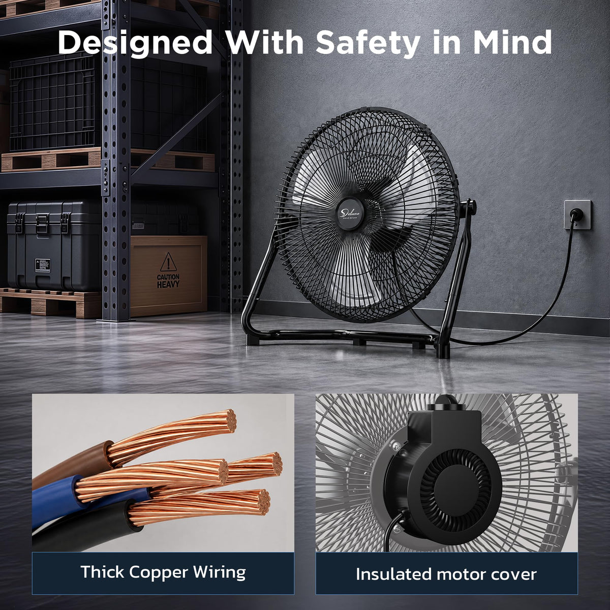 20-Inch 3-Speed High Velocity Industrial Floor Fan K82941
